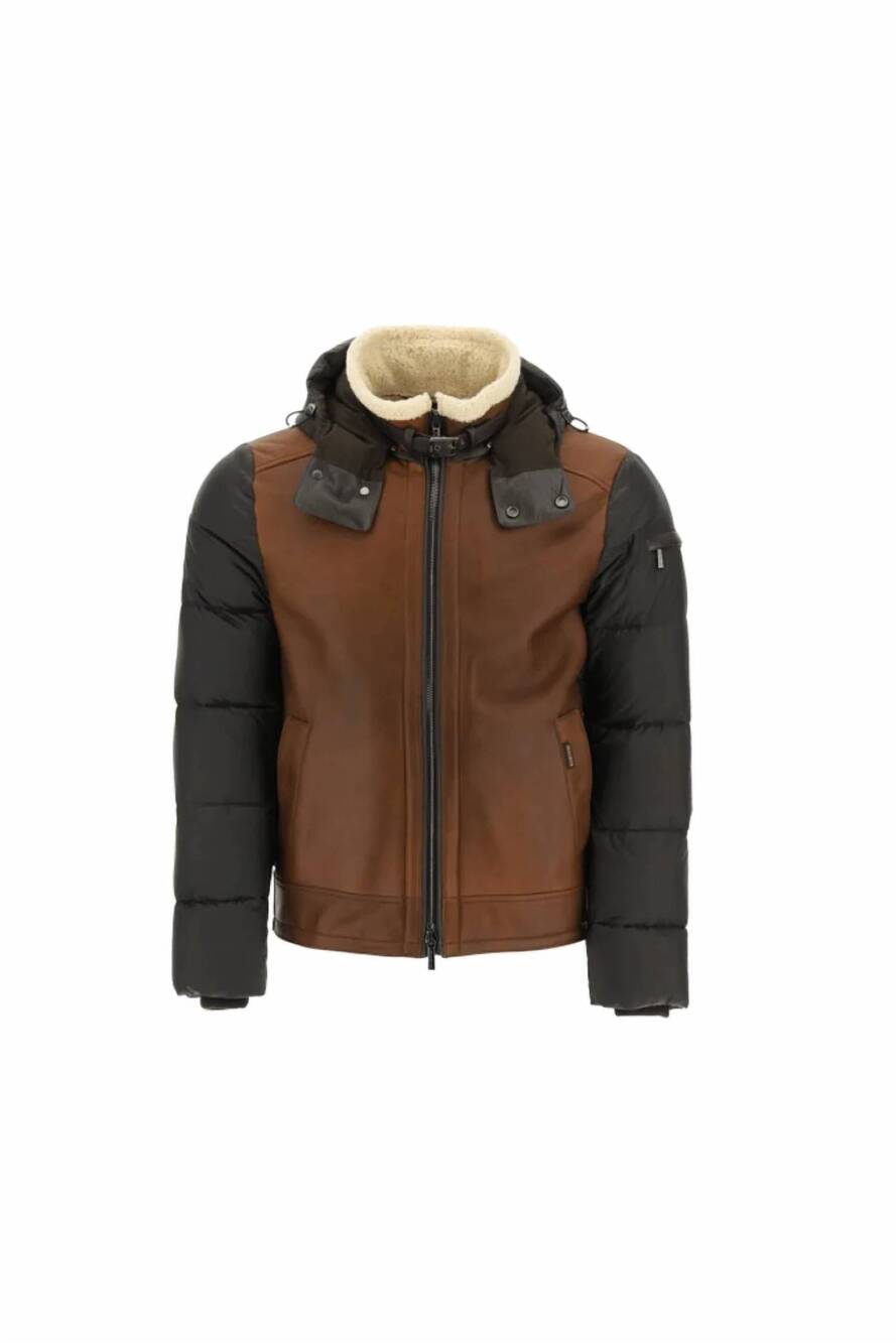 NEW MOORER men's smith-mes bomber jacket in marrone